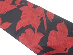 枝花模様織り出し　袋帯